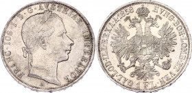 Austria 1 Florin 1858 A
KM# 2219; Silver; Franz Joseph I; UNC with mint luster.
