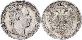 Austria 1 Florin 1858 V
KM# 2219; Silver; Franz Joseph I; VF+