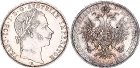 Austria 1 Florin 1860
KM# 2219; Silver; Franz Joseph I; AUNC. Beautiful coin!