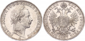 Austria 1 Vereinsthaler 1857 A
KM# 2244; Silver; Franz Joseph I, Wien Mint. AUNC+
