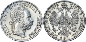 Austria 1 Florin 1879
KM# 2222, Schön# 149; Silver 12.33g; AUNC-UNC