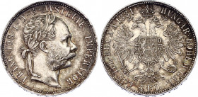 Austria 1 Florin 1881
KM# 2222; Silver; Franz Joseph I; XF/AUNC