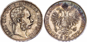 Austria 2 Florin 1888
KM# 2233; Franz Joseph I; Mintage 73450. Silver, XF-AU, polishing. Nice patina.