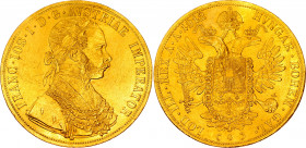 Austria 4 Ducat 1912
KM# 2276; Gold (.986) 13.80 g., 40 mm.; Franz Joseph I; XF+