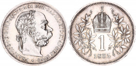 Austria 1 Corona 1895
KM# 2804; Silver, UNC, full mint luster. Rare condition.