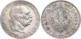 Austria 5 Corona 1900
KM# 2807; Silver; Franz Joseph I; VF/XF
