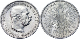Austria 2 Corona 1912
KM# 2821, Schön# 20; Silver 10g; AUNC