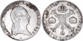 Austrian Netherlands 1 Kronentaler 1795 M
KM# 239; Silver; Franz II; XF+