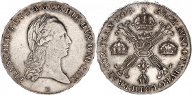 Austrian Netherlands 1 Kronentaler 1797 B
KM# 239; Silver; Franz II; XF