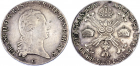 Austrian Netherlands 1/2 Kronentaler 1797 C
KM# 61; Silver; Franz II; VF/XF