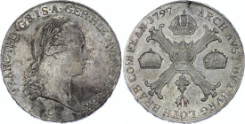 Austrian Netherlands 1 Kronentaler 1797 C
KM# 62.1; Silver; Franz II; Amazing Toning; Probably Unmounted