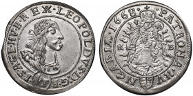 Hungary 6 Krajczar 1668 KB
KM# 164; Silver 3.36g 25mm; Luster; AUNC/UNC
