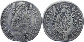 Hungary 15 Krajczar 1685 KB
KM# 208; EH# 1061; Silver 5.73 g.; Leopold I; Mint: Kremnitz (Körmöcbánya); VF-XF