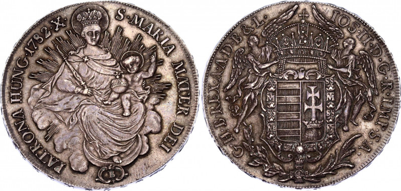 Hungary 1 Taler 1782 B
KM# 395.1; Dav. 1168B; Silver 28.05 g.; Joseph II; Mint:...