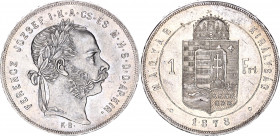 Hungary 1 Forint 1878 KB
KM# 453; Franz Joseph I; Silver, AU-UNC.