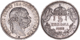 Hungary 5 Korona 1908 KB
KM# 488; Silver; Franz Joseph I; XF+ with amazing toning