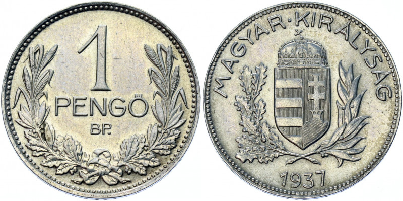 Hungary 1 Pengo 1937 BP
KM# 510, ÉH# 1517, H# 2246; Silver 4.99g; UNC