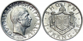 Albania 1 Frang Ar 1935 R
KM# 16; Silver 5.01g; UNC