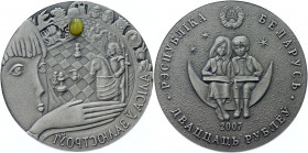 Belarus 20 Roubles 2007
KM# 162; Silver 28.28g; Alice's Adventures in Wonderland, Through the Looking-Glass; Series: Tales of the World's Nations; Wi...