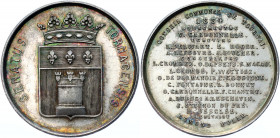 Belgium Silver Medal Senatus Tornacensis 1884
Silver; 13.31g; 32.45mm; Tournai Communal Council; UNC