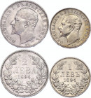 Bulgaria 1 & 2 Leva 1894 KB
KM# 16, 17; Silver; Ferdinand I; VF-XF