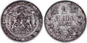 Bulgaria 2 Leva 1941
KM# 38a; Iron; Boris III; XF+