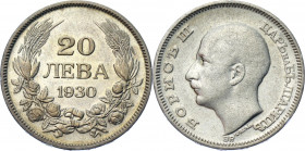 Bulgaria 20 Leva 1930
KM# 41; Silver 4g; Boris III; XF+/AUNC-