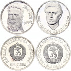 Bulgaria 2 x 5 Leva 1973 - 1976
KM# 82, 96; Silver, Proof; Vasil Levski & Khristo Botev