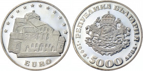 Bulgaria 5000 Leva 1998
KM# 243; Silver 10g; Euro; Proof