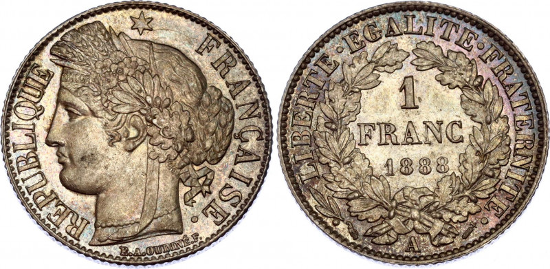 France 1 Franc 1888 A
KM# 822.1; Silver; UNC