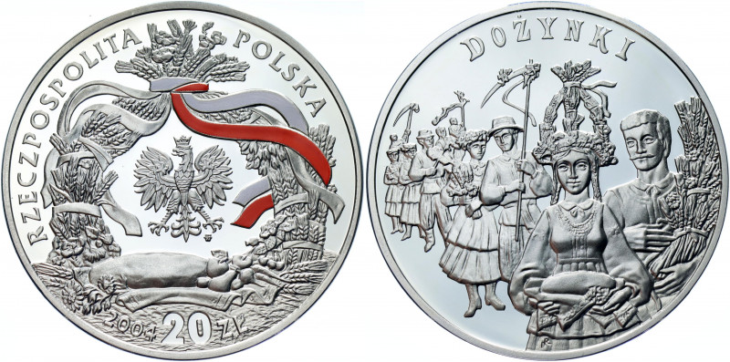 Poland 20 Zlotych 2004
Y# 508; Silver 28.28g; Harvest Festival; Series: The Pol...