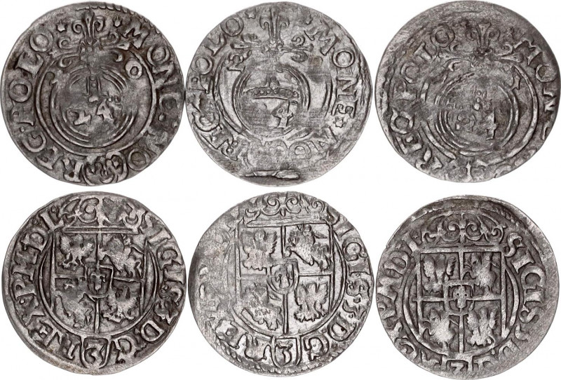 Polish - Lithuanian Commonwealth 3 x 3 Polker 1620th
Silver; Various Dates; VF-...