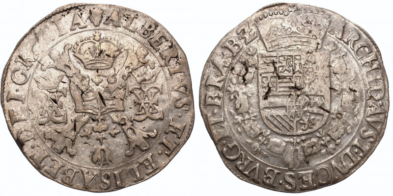 Spanish Netherlands Brabant Patagon 1612 - 1621 (ND)
KM# 35.1; Silver 27,19 g.;...