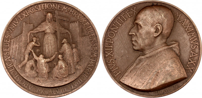 Vatican Bronze Medal Pius XII 1939 - 1958
43.9mm, 33.9g. AUNC.