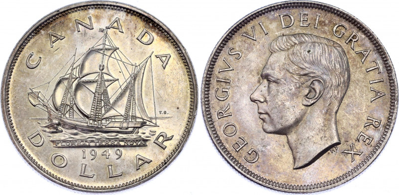 Canada 1 Dollar 1949
KM# 47; Silver (0.800) 23.5g; Georg VI; AUNC