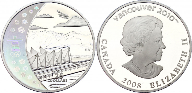 Canada 25 Dollars 2008
KM# 818; Silver (0.925) 27.78 g., 40 mm., Proof with hol...