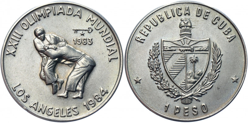 Cuba 1 Peso 1983
KM# 175, JMA# AAEE115; Copper-nickel; 23rd. Olympic Games, Los...