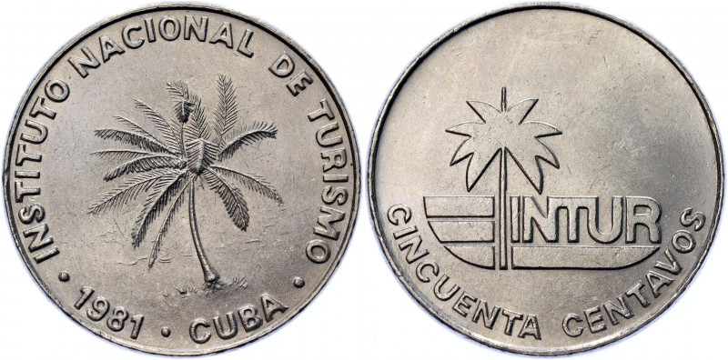 Cuba 50 Centavos 1981
KM# 420; Copper-Nickel; Visitors Coinage; UNC