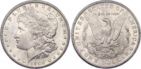 United States 1 Dollar 1902 O
KM# 110; Silver (0.900) 26.73g., 30.6mm; "Morgan Dollar"; UNC-