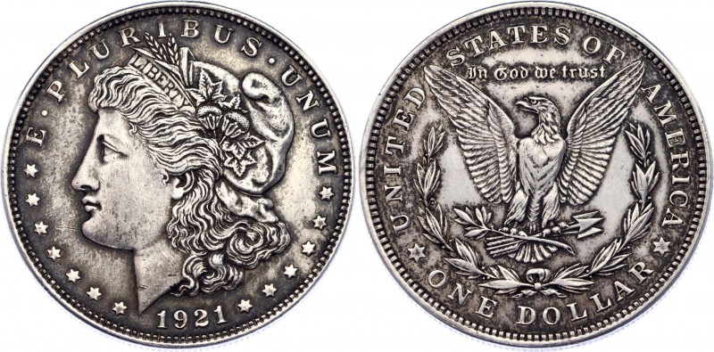 United States 1 Dollar 1921
KM# 110; Silver (0.900) 26.73g .,30.6mm; "Morgan Do...