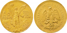 1944 Mexico 50 Pesos Estados Unidos. KM-481. 41.60 g. Grade: AU/UNC