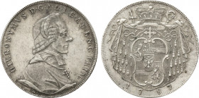 1787 -M Austria Taler Salzburg, Hieronymus. KM-462. 28.00 g. Grade: AU/UNC
