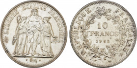 1965 France 10 Francs Republic. KM-932. 25.00 g. Grade: AU/UNC