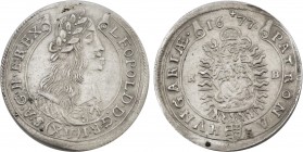 1677-KB Hungary 15 Krajczar Leopold I. KM-175. 6,10 g. Grade: AU/UNC