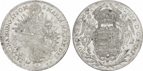 1780 B-SK-PD Hungary Taler Maria Theresa, Kremnitz Mint. KM-386.2. 28,10 g. Grade: XF/AU