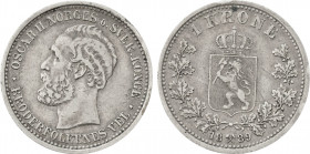 1889 Norway Krone Oscar II. KM-357. 7,50 g. Grade: VF/XF