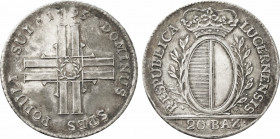 1795 Switzerland 20 Batzen Luzern. KM-90. 15,20 g. Grade: AU/UNC