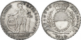 1813 Switzerland 4 Franken Freiburg. KM-79. 29,90 g. Grade: AU/UNC