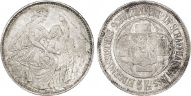 1865 Switzerland 5 Francs Confederation. KM-XS8. 25,00 g. Grade: AU/UNC