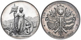 1891 Switzerland Silver Medal Vaud. Richter-1584b. 45,00 mm. 38,60 g. Grade: AU/UNC